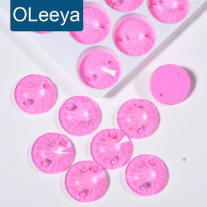 OLeeya Custom Rhinestones Wholesale Rivoli Glass Rhinestone Sewing Crystals Flat Back Sew on Rhinestones for Garment Accessories - Product Image 1