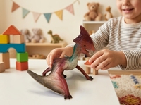 Modèle de dinosaure pterosaure - Figurine réaliste de reptile volant pour enfants, objet de collection éducatif d'animal préhistorique