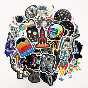 50ชิ้นสติกเกอร์นักบินอวกาศของเล่นสำหรับเด็กเอเลี่ยนยูเอฟโอนอกพื้นที่เรือจรวดดาวเคราะห์แล็ปท็อปสติกเกอร์แพ็ค - Product Image 1