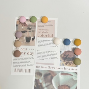 Aimants de réfrigérateur colorés décoratifs mats hémisphériques, aimants mignons et puissants pour tableau blanc, pour cuisine et bureau - Product Image 2