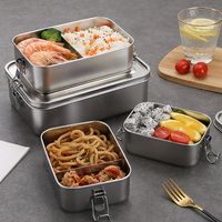 Boîte à lunch isotherme en acier inoxydable, anti-fuite, compatible lave-vaisselle, avec compartiments, réchauffable, pour les voyages
