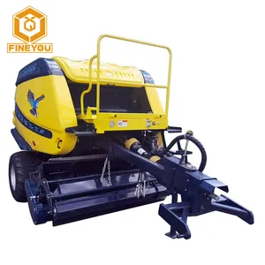 Fineyou fully automatic integrated baler wrapper Straw Grass Baler Hay Round Baler for sale