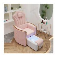 Prix usine de haute qualité velours vert électrique inversé pied pédicure chaise couleur personnalisable pour manucure