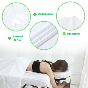 Lit de massage SPA en soie Summer Beauty avec housse de lit, ensembles quatre et cinq pièces, logo personnalisé, taille personnalisée, 300tc - Product Image 4