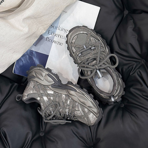 Zapatillas Deportivas de Mujer con Diseño Exclusivo, Primavera 2026, Suela Gruesa, Aumentan la Estatura, con Pedrería, Casuales y a la Moda - Product Image 5