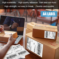 Feuilles de papier auto-adhésives intégrées A4 d'autocollant de label d'impression pour l'imprimante laser