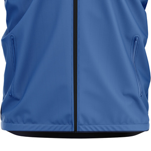 Veste décontractée unisexe en softshell imprimé, bleu marine foncé, col roulé, poches zippées, épaisse, imperméable, respirante, coupe-vent - Product Image 5
