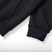 Sweat-shirts à capuche surdimensionnés respirants en tricot torsadé 100% coton, personnalisés avec logo, pour l'hiver