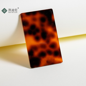 Lámina de Plástico Acrílico PMMA Rígido con Patrón Imitación Caparazón de Tortuga, de 3mm a 20mm, Color Ámbar - Product Image 2