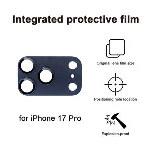 Protection d'objectif d'appareil photo sur mesure à couverture intégrale pour iPhone 17 18 Pro Max en verre trempé AR AF et alliage d'aluminium haute transparence - Product Image 4