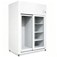 Armoire de stockage pour salle blanche avec système de filtration HEPA, porte vitrée, en acier inoxydable, pour laboratoire