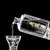 Conception personnalisée Mini petites bouteilles vides en verre de 100ml 125ml 250ml 500ml Vodka Whisky Gin pour liqueur Rhum Tequila Spiritueux Bouteille