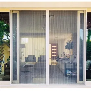 Porta zanzariera plissettata plissettata per porta zanzariera in lega di alluminio personalizzata per appartamento moderno