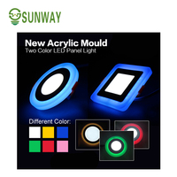 Panneau lumineux LED rond bicolore 6w 9w 16w 24w CE RoHS