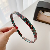 Accessoire de tête en acétate, style simple, bandeau pour fille, série couleur écaille de tortue, petite fille fraîche