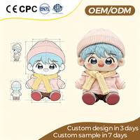 OEM ODM Personnalisé sur mesure : Poupée en peluche, Figurine d'idole anime, Mascotte humaine brodée, Poupée en peluche pour l'image de marque d'entreprise