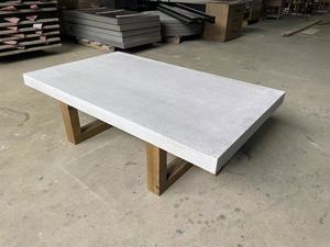 Chất Lượng Cao Cổ Phòng Khách Trung Tâm Bảng Bàn Cà Phê Vuông Bê Tông Lớp Gỗ Mộc Mạc OEM Odm Gỗ Vòng Bàn Cà Phê - Product Image 6