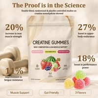 Private Label Creatine Monohydraat Gummies Gemengde Fruit Smaak Sport Supplement OEM ODM Aangepaste Creatine Gummies voor Volwassenen