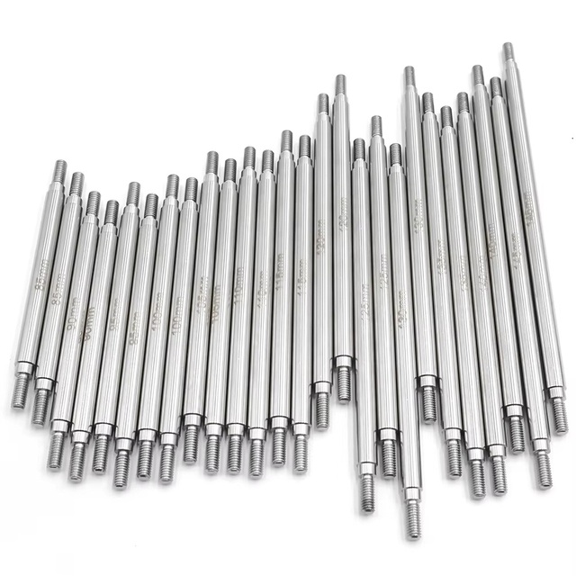 AXSPEED 2Pcs Stainless Steel 50-155mm Link Rod 6.0mm M4 for Axial SCX10 CC01 F350 D90 TRX-4 TRX-6 1/10 RC Car Parts Accessories