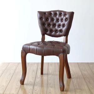 Vente en gros de chaises de salon vintage en bois PU avec dossier en cuir louis pour Restaurant d'hôtel - Product Image 3