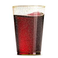Gobelets jetables en plastique transparent avec paillettes dorées, 9/10/12/14/16 oz, vente en gros, recyclables, pour fêtes, mariages, anniversaires, restaurants
