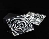 Pendentifs suspendus en verre cristal transparent incassable, pièces rectangulaires de luxe pour la décoration intérieure et les halls de restaurants