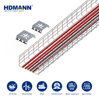Hdmann - Goulotte de câblage en treillis métallique galvanisé certifiée IEC 100 mm pour le routage de câbles électriques aériens en usine industrielle
