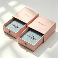 Boîte Cadeau Rigide Coulissante pour Bijoux avec Éponge, Emballage Personnalisé pour Bagues et Boucles d'Oreilles, Vente en Gros