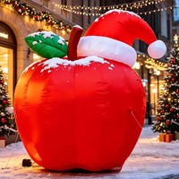 Joyeux Noël, décorations gonflables pour la veille de Noël, pomme gonflable géante, pomme rouge gonflable sur mesure pour Noël