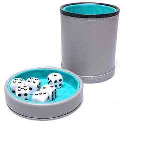 Gobelet à dés en cuir classique fait main de haute qualité, écologique, design minimaliste personnalisé, pour 4 joueurs, lot de 4 pièces, prix de gros - Product Image 2