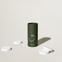 Logo personnalisé De Luxe En Carton de Cylindre de Papier Rond Petit Tube Cosmétique Jar Emballage Cadeau Boîte