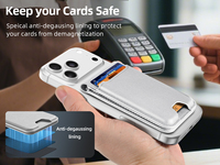 Support de téléphone pliable avec porte-cartes magnétique, porte-cartes de crédit anti-RFID avec aimant puissant, avec fonction pince à billets