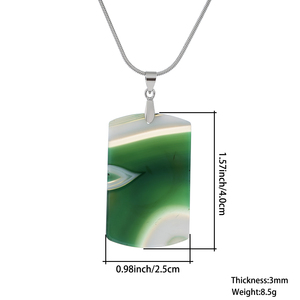 คริสตัลธรรมชาติทำมือ เครื่องรางนำโชค ลูกปัดอาเกตหลากสี รูปทรงสี่เหลี่ยมผืนผ้า - Product Image 5