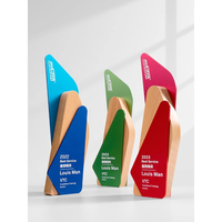 Trophée de sport en résine de pickleball en bois personnalisé avec logo de conception gratuite en gros