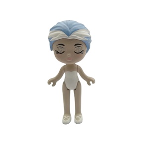 Design originale Mini solido PVC modello umano finta professione bianco cigno mattatore figure giocattolo per bambini - Product Image 1