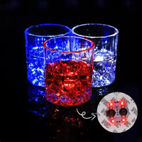 Sous-verres lumineux LED à piles pour bouteilles, autocollants décoratifs pour tasses à vin, lampes pour bars KTV, fêtes et boissons