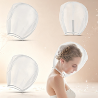 Penutup Kepala Pelindung Riasan, Melindungi Rambut dan Wajah, Bahan Nilon Chiffon Ringan dan Udara Sirkulasi Baik, Penutup Wajah dengan Ritsleting, Dapat Dicuci, Jaring Rambut, Penutup Masker Wajah