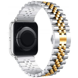 Lionorm <span class=keywords><strong>Bracelet</strong></span> de montre intelligente en acier inoxydable de luxe pour <span class=keywords><strong>Apple</strong></span> <span class=keywords><strong>Watch</strong></span> Series 10 <span class=keywords><strong>Bracelet</strong></span> de montre bicolore 22mm pour Samsung - Product Image 4
