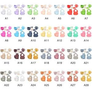 आधुनिक पर्यावरण के अनुकूल डिजाइन हड्डी चीन डिनरवेयर और सिलिकॉन बर्तन सेट बेबी टेबलवेयर सिलिकॉन सेट होमवेयर - Product Image 5