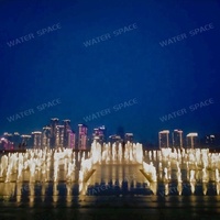 Fontaine décorative musicale LED synchronisée de haute qualité pour l'extérieur, avec plan de conception gratuit, pour place publique