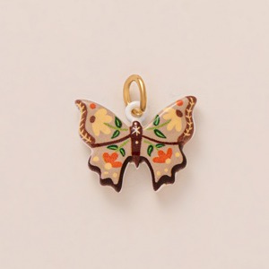 Collares de cadena de latón pintados a mano con motivos botánicos vibrantes, colgante de amor, nuevo conjunto de joyería artesanal DIY - Product Image 3
