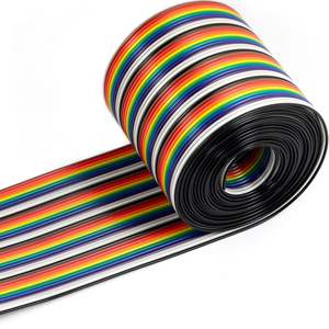 Câble plat en cuivre 40 broches Risingsaplings, ruban arc-en-ciel, pas de 1,27 mm, FFC/FPC pour connecteur Dupont JTAG ISP 2,54 mm IDC - Product Image 3