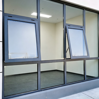 Ventanas de Extracción de Humo para Cocina, Abatibles, de Aluminio y Vidrio, con Malla Plegable, de Apertura Superior