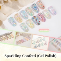 Vernis à ongles gel professionnel de qualité salon, paillettes réfléchissantes, gel UV à retirer par trempage, fournitures pour nail art, OEM