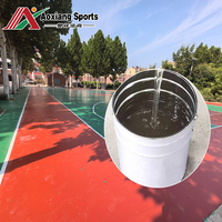 Revêtement de sol sportif intérieur/extérieur en caoutchouc liquide silicone PU Aoxiang Js--085, installation facile, haute densité, pour multisports
