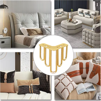 Pieds de canapé en fer doré, design moderne, 12 cm, 15 cm, pièces de mobilier pour chambre, salon, hôpital, atelier, vente en gros, facile à installer