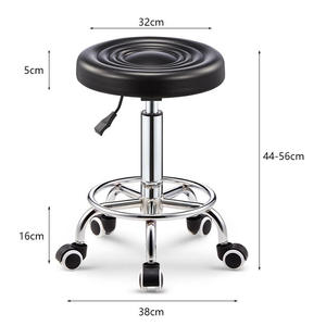 Tabouret pivotant hydraulique réglable en hauteur avec roulettes pour salon et clinique - Product Image 4