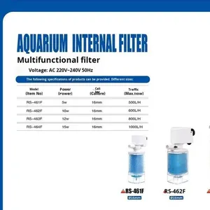 Risheng Plastic Aquariumfilter 3-in-1 Stille Beluchtingspomp <span class=keywords><strong>Aquarium</strong></span> Emmer Circulatiepomp Zuig Afvalwaterzuiveraar - Product Image 3