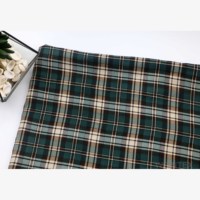 WI-B12-98228 Textiles 100% Polyester Vert Imprimé Tissu Tissé de Poids Moyen en Laine de Pêche pour Chemises Robes Vêtements