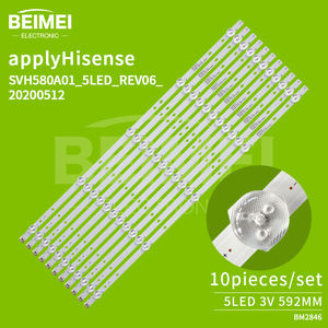 แถบ SVH580A01_5LED_REV06_20200512ไฟด้านหลัง<span class=keywords><strong>ทีวี</strong></span> LED สำหรับเปลี่ยนทีวีชิ้น/เซ็ต5LED 3V 10<span class=keywords><strong>นิ้ว</strong></span> - Product Image 2